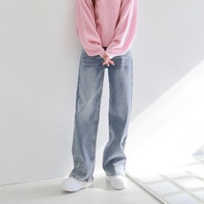 SUBI.JEANS 女款刷毛腰部彈力寬版牛仔褲 SP7197