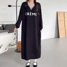 봉봉스토리 크렘브릴레 브이 롱 원피스 임부복