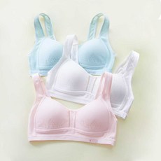 IBboom 女童用 Rumi 柔軟網紗 2階段胸罩 3件組 Y10