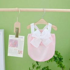 코코스튜디오 강아지 코코 왕리본 벌룬 나시, 핑크, 1개