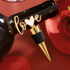 미소로운 발렌타인데이 LOVE 와인마개, 골드화이트, 1개