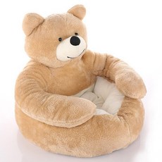 DING DONG PET 泰迪熊造型寵物抱抱墊, 米色