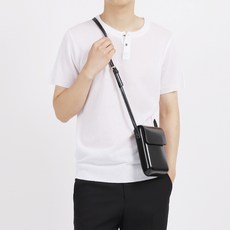 DKA 남성용 블라썸 헨리넥 니트 반팔 티셔츠 F06Y3_tc5142