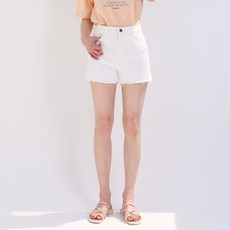 아루아 여성용 밑단빈티지 하이웨이스트 3부 면 팬츠 SP915