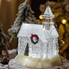 Marsh Marigold 聖誕水晶教堂音樂盒, 混合色, 17 x 14 x 24 cm