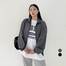 102102 여성용 빅사이즈 바스락 오버핏 윈드 자켓