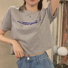 MMMII 女款簡約字母圓領短版短袖T恤 MMM308