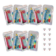 幼兒園生日回禮文具好禮袋包裝套組, 粉色+藍色, 10組