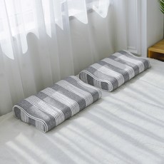 Magic Bed 後頸熟睡專用記憶棉枕頭, 線條灰色