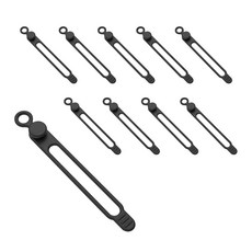 쥬롬 실리콘 케이블 타이 선 정리 홀더, 10개, 블랙