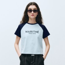 MaritheFrancoisGirbaud 女款 REGULAR LOGO RAGLAN CROP TEE