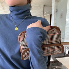 PEONIST 女士高領長袖修身內搭T恤 2件組