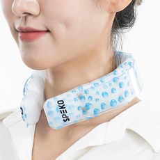 SpeedGown 寬版酷龍涼感冰頸圈, 圓點藍