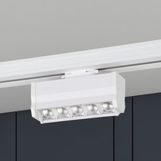 Wonha DS Eco Linne 多功能5燈無頻闪LED軌道燈 白色 20W, 暖白光, 1個