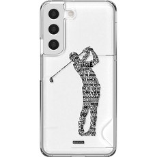 JUST4YOU 에스투비코퍼레이션 골프 타이포 반투명 슬림카드 휴대폰 케이스