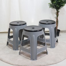 팬물산 프레스 원형 회전의자 3p, 그레이, 3개