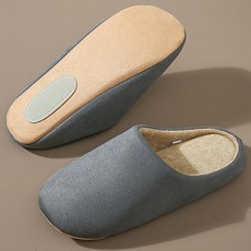 ARYKO 簡約抗樓板噪音客廳室內拖鞋, 灰色, 1個