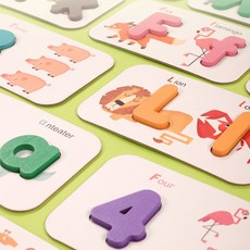 英文字母數字積木字卡玩具組, 1組