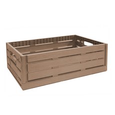 21 世紀潮流原木色可折疊多功能收納盒標準型 47 x 34 x 17 cm, 棕色, 1個