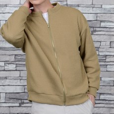 Townclo 男款Oversize拉鍊羅紋針織外套 R