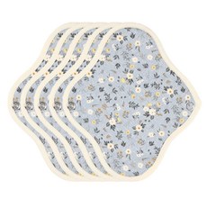 WIZLLY 無防水布衛生棉 護墊 野花藍, 迷你, 1入, 5個