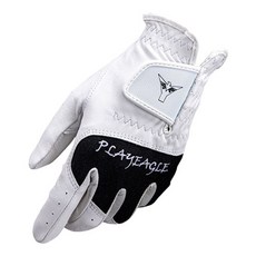 里昂 男士指套高爾夫手套 左手用 HY372, 黑色