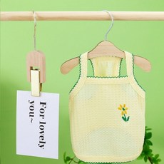 Coco studio 寵物春裝 鬆餅網眼背心, 黃色, 1個