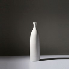 마쉬매리골드 줄무늬 클래식 세라믹 화병 F, 화이트