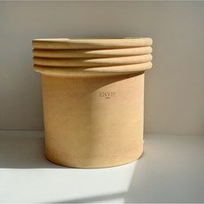 ENVIE CASA 彩繪陶盆 花盆, 1個, 蜜桃色