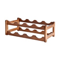 原木層架式紅酒架 支架 2層8格 YT_RA1188, 混合色, 1個