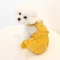 ITS DOG 寵物 My Bear 南瓜燈芯絨褲, 黃色