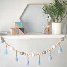 市集感性 北歐風格 馬卡龍木珠壁飾 派對裝飾掛旗, 類型5