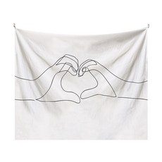 올하이 거실인테리어소품 패브릭포스터, 러브 제스쳐