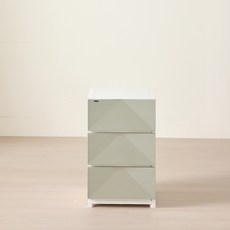 브리다 모던 서랍장, 올리브그린, 3단
