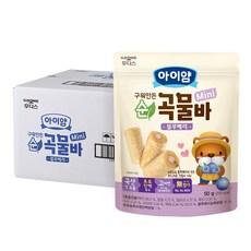 일동후디스 아이얌 구워만든 미니 순곡물바, 블루베리맛, 50g, 12개