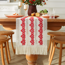 Mamiru 簡約現代亞麻桌旗, 1個, 30 x 220 cm, 14