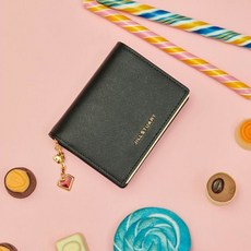 JILLSTUART LILY HIGH 鈔票收納 Logo裝飾 牛皮 2層短夾