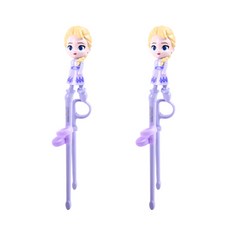 릴팡 겨울왕국2 모션 교정용젓가락 1단계 엘사, 혼합색상, 2개