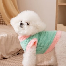 Atipet雙色保暖抓絨牽引外套, 綠色, 1個