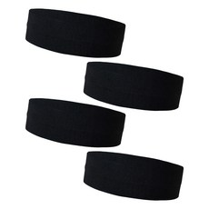 G&Y簡約健身運動髮帶, 4個, 黑色A款