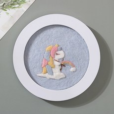 ASHWOLF DIY羊毛氈+相框, 睡獨角獸（十字繡）, 1個