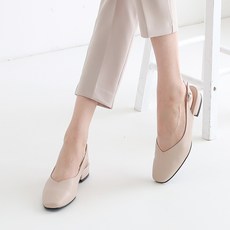 MeltingNine 女款方頭低跟露跟鞋 EV208