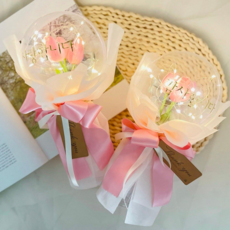 Lovely Farm假花魔法小花束 ver 古董玫瑰 2入, 粉紅色