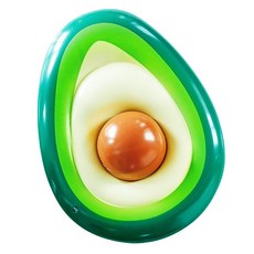 Durocharisma 酪梨造型泳圈, 混色, 1個