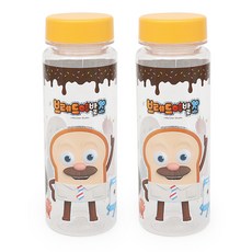 天才麵包理髮師印花水瓶 2入, 混色, 500ml