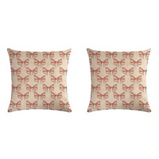 精緻可愛粉紅色書包蝴蝶結商品抱枕套 2入