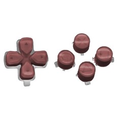 호후 듀센티 플스5 PS5 듀얼센스 컨트롤러 커스텀 DIY 크리스털 십자 버튼 + ABXY 버튼 세트, 브라운, 1세트