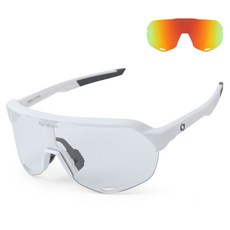 Oaklans X301 自行車護目鏡 偏光變色鏡片組, 白色, 1個