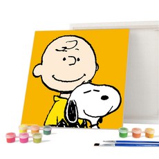iLovePainting Peanuts Hello系列 數字油畫組 20 x 20cm, 1個, 朋友史努比