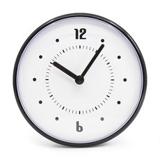 鐘表屋吸附型防水時鐘 DH-151BA, 黑色簡約A